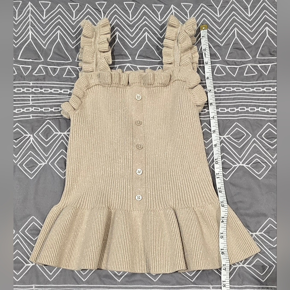 Janie And Jack Peplum Ruffle Sweater Top Size Youth 8 - Picture 2 of 6